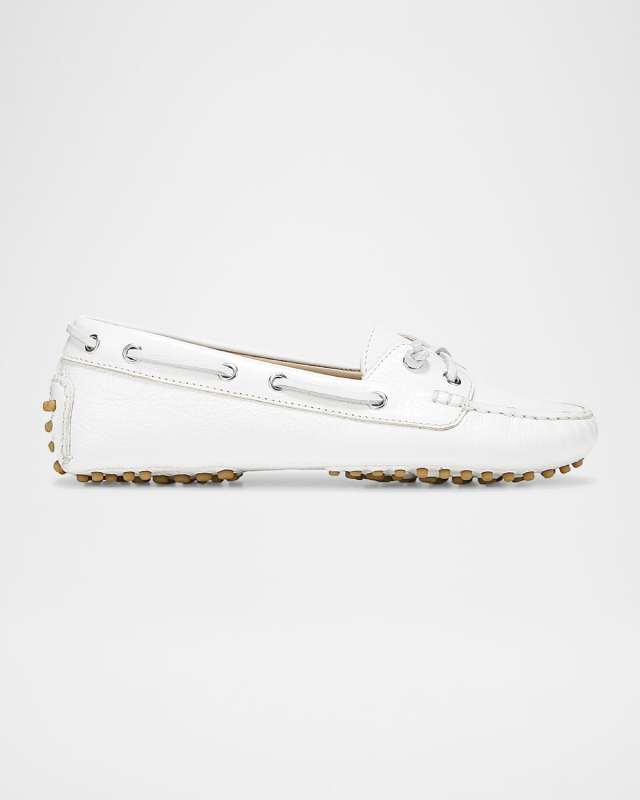 Jia Leather Driver Boat Loafers